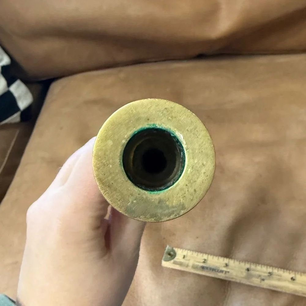 Vintage Brass Candlestick Holder 8” Made In Korea